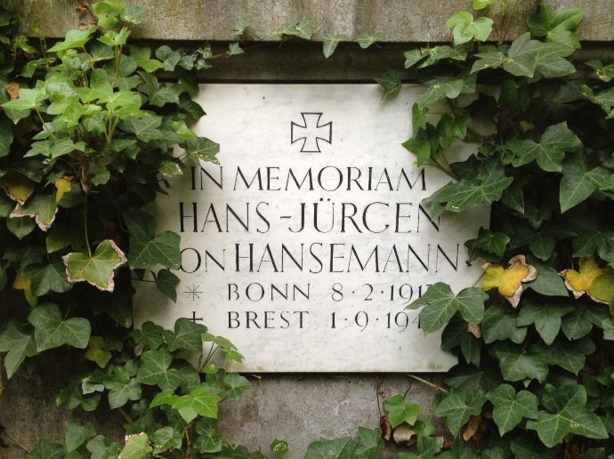 Gedenkstein Hans-Jürgen von Hansemann, Alter St. Matthäus Kirchhof, Berlin-Schöneberg