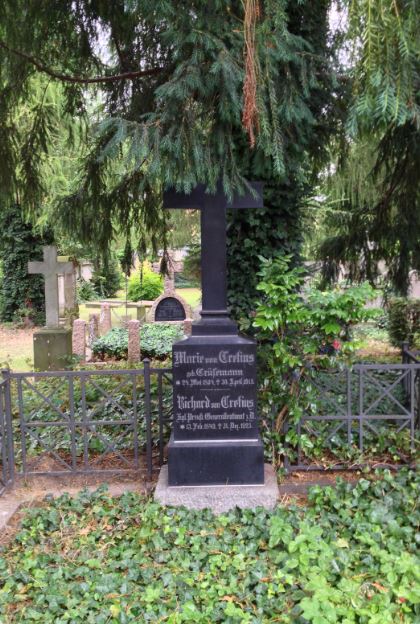 Grabstein Richard von Cretius, Friedhof Bornstedt, Brandenburg