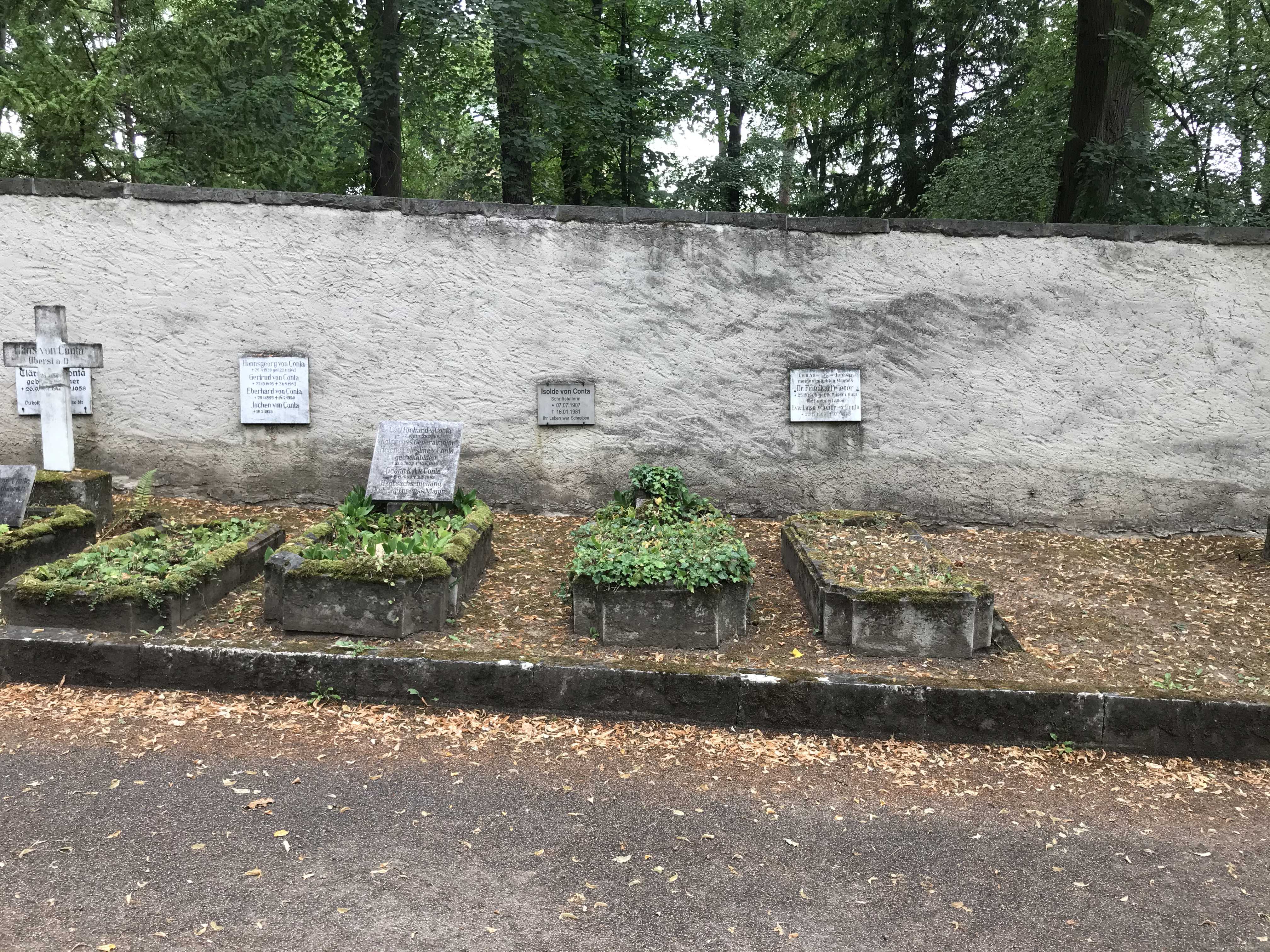 Grabstein Friedkarl Wieber, Hauptfriedhof Weimar, Thüringen, Deutschland