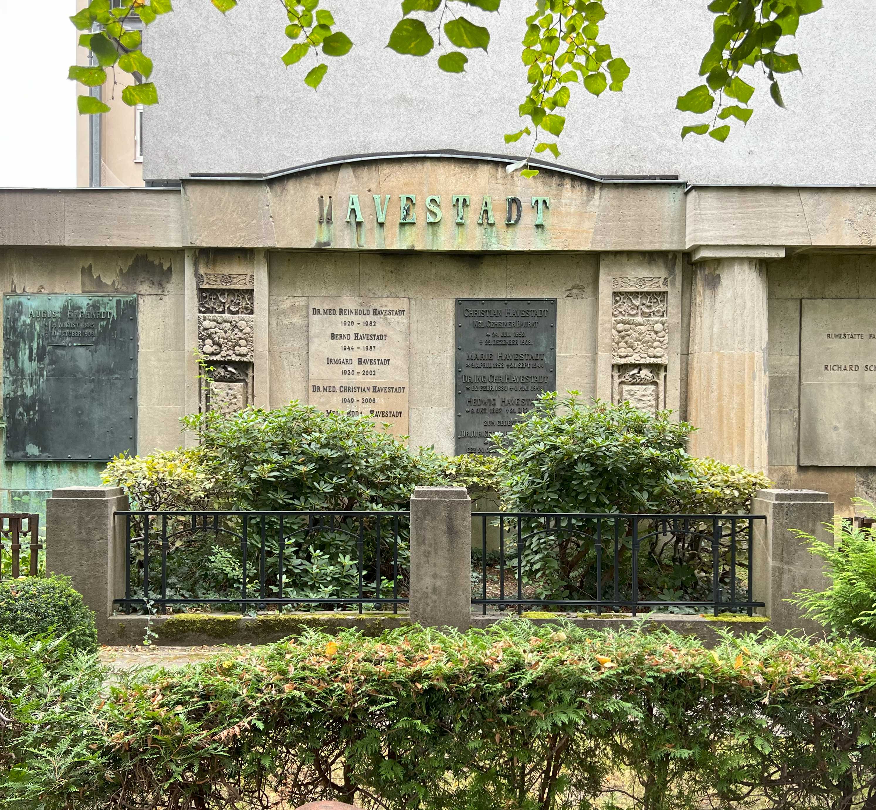 Grabstein Christian Havestadt, Friedhof Wilmersdorf, Berlin